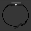 Modern Square Watch with White Dial and Black Mesh Strap Design