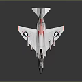 US Navy Fighter Jet 151921 with Missiles on Wings and Gray White Red Color Scheme