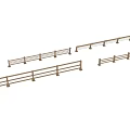 Various Metal Railings with Different Design Styles for Modern Architectural Structures 3d model