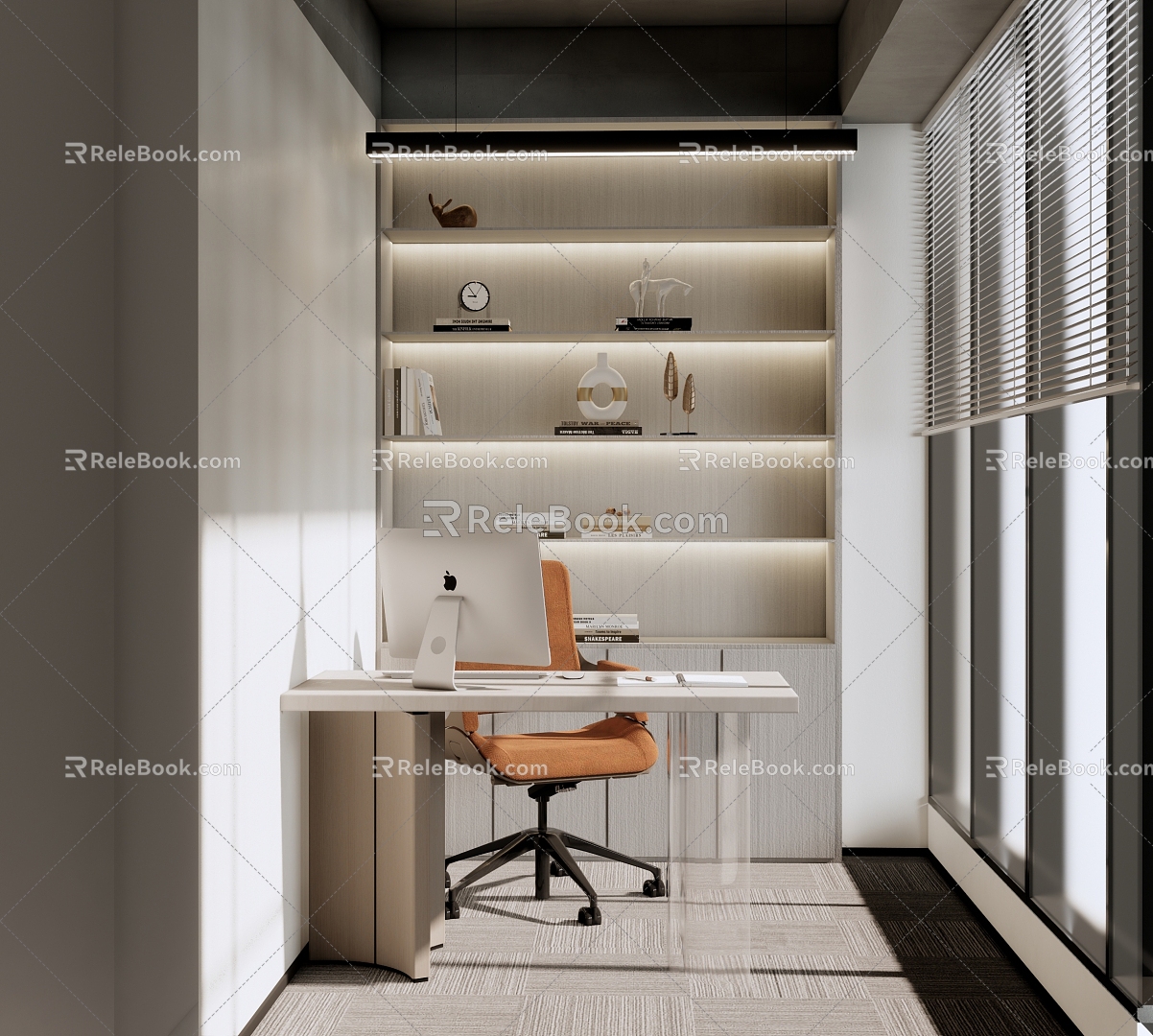 Modern Small Office Manager Office 3d model