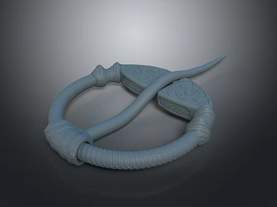 Gray 3D Model Of Circular Ornament With Intricate Patterns And Symmetrical Design 3d model