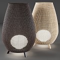 Outdoor Light Light Floor Street Rattan Pottery Pot 3d model