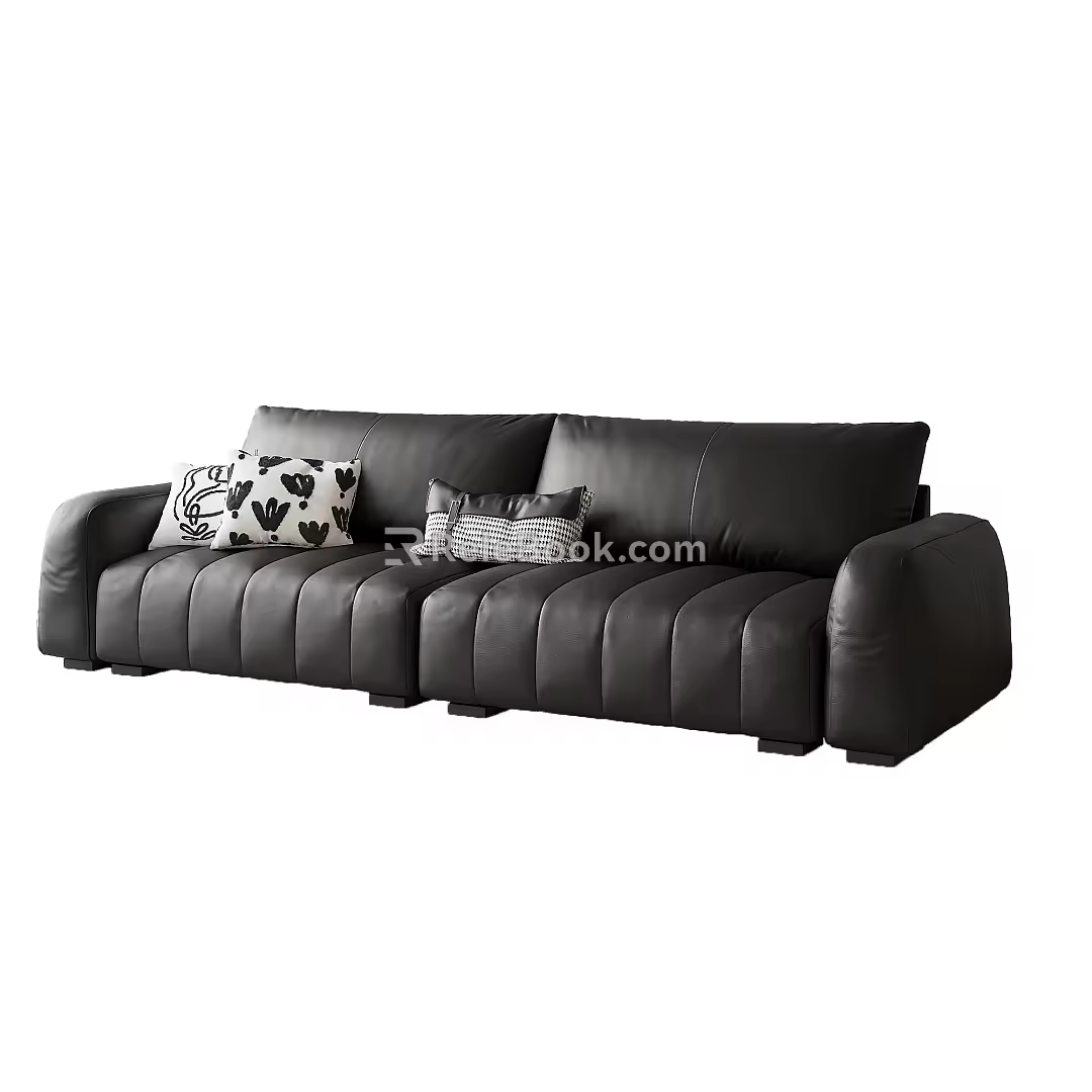 modern double sofa cream double sofa 3d model