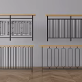 Different Styles Of Modern Metal Railings With Wooden Top And Decorative Patterns
