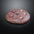 Rich Chocolate Cookie With Roasted Hazelnuts And Cracked Fudgy Surface