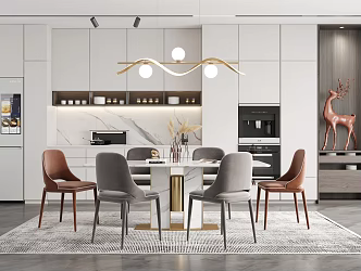 Light Luxury Restaurant 3d model