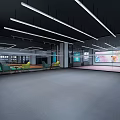Modern Open Concept Fitness Gym Space With Workout Equipment And Design Elements