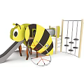 Small Bee Climbing Frame Bees Insect Theme Children's Play Area Unpowered Amusement Facilities 3d model