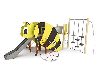 Small Bee Climbing Frame Bees Insect Theme Children's Play Area Unpowered Amusement Facilities 3d model