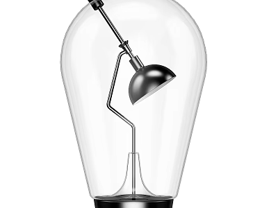 Modern Floor Lamp With Transparent Globe Shade And Adjustable Metal Stand For Home Decor 3d model