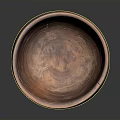 Natural Brown Handcrafted Wooden Bowl With Smooth Texture And Rustic Style