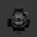 Futuristic Metallic Weapon with Shiny Surface Advanced Sights and Sleek Sci Fi Design 3d model