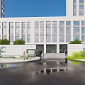 Modern Industrial Factory Building Exterior With Large Glass Windows And Clean Architectural Lines