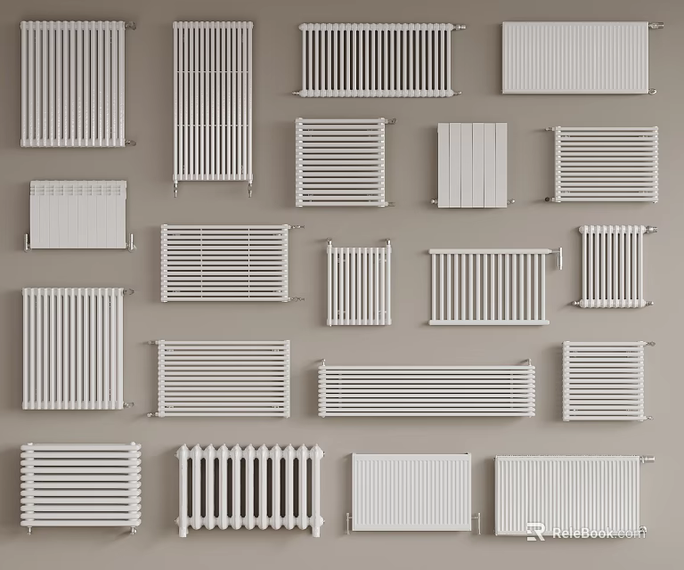 Different White Radiator Designs And Styles For Home Heating Solutions 3d model