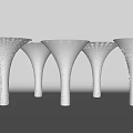 Modern Special-Shaped Hollow Cylinder Hollow Concrete Column Sci-Tech Decorative Column Gradient Perforated Column Gradient Hollow Column Decorative Column Interior Column 3d model
