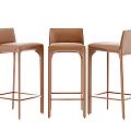 Modern Bar Chair Leather Bar Chair 3d model