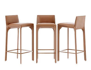 Modern Bar Chair Leather Bar Chair 3d model