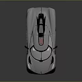 Futuristic White Sports Car With Sleek Design Black Spoiler And Shiny Surface
