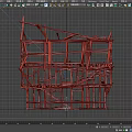 Wooden House Frame Under Construction With Detailed Wooden Skeleton Structure