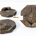 Natural Stone And Wood Decorative Slabs With Various Shapes And Textures