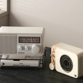 Audio nostalgic retro radio recorder 3d model