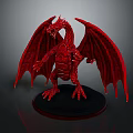 Red Dragon Winged Game and Movie Character Detailed Collectible Figure Model