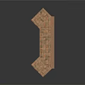 Brick Pathway Structure with Interlocking Bricks and Curved Design for Outdoor Garden Landscaping