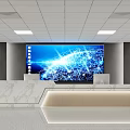 modern library 3d model