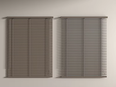 Modern Stylish Venetian Blinds Mounted On Wall For Home Interior Window Decoration 3d model