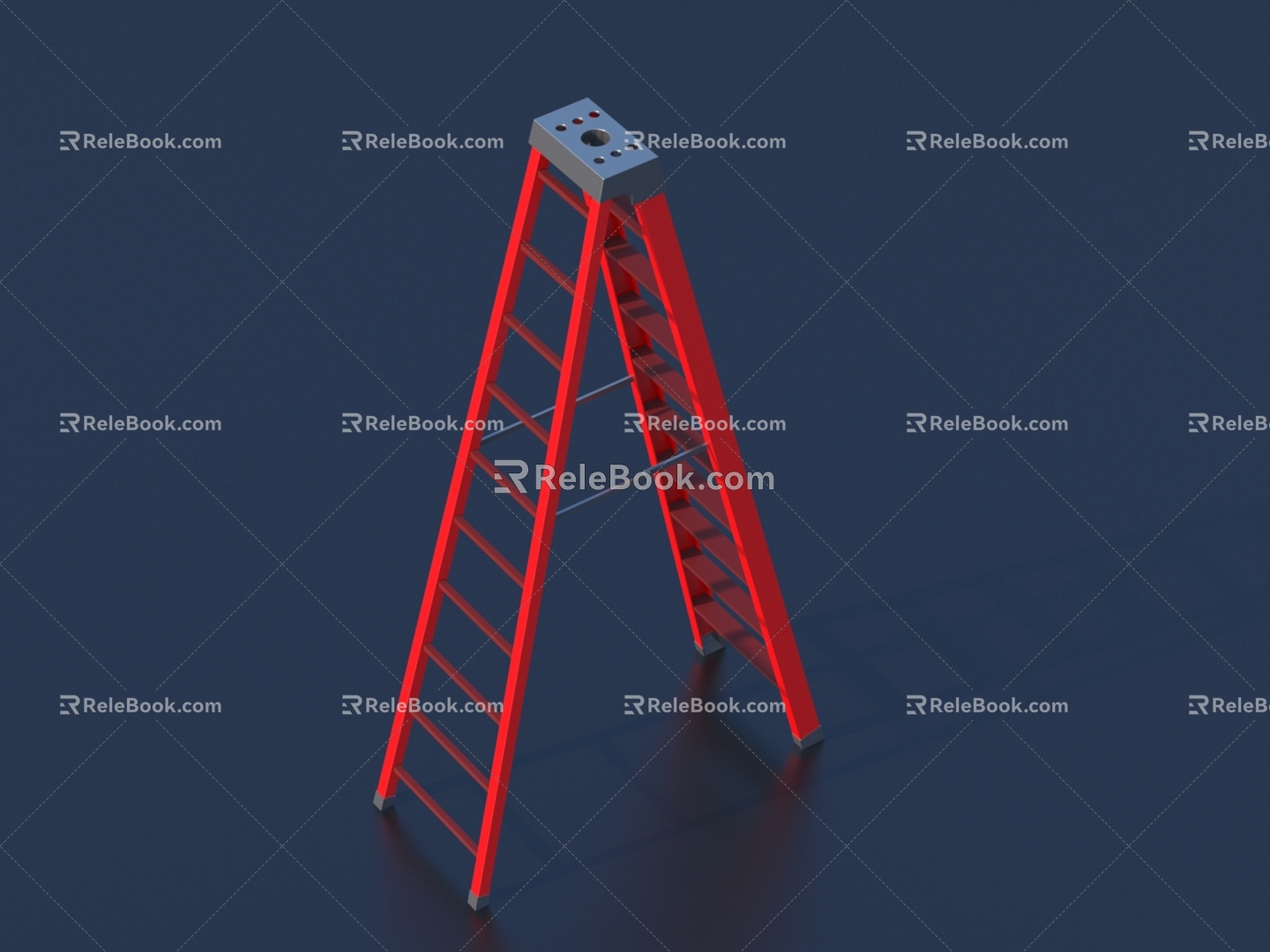 Ladder life supplies tools 3d model