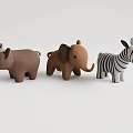 Cute Animal Shaped Children's Chairs with Dog Hippo Badger Pig Elephant Zebra Designs