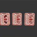 Three Transparent Metallic Cube Components With Intricate Geometric Patterns And Shiny Surfaces