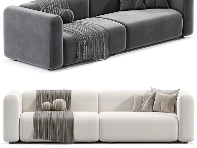 modern double sofa 3d model