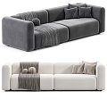 modern double sofa sofa 3d model