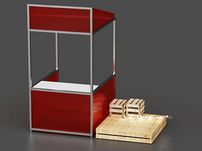 Booth Market Night Market Activities Meichen Sales Office Stalls Small Booth Small Booth Forklift Board 3d model