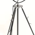 Professional Studio Photography Lights With Softbox And Black Reflector On Tripods