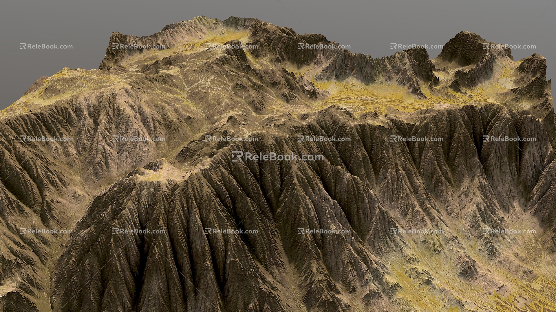 Mountains Mountain Valley Canyon Cliff Cliff Big Mountain Highland Glacier Terrain Cliff Green Mountain 3d model