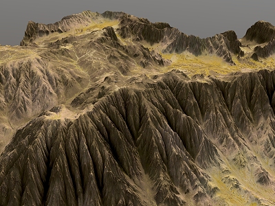 Mountains Mountain Valley Canyon Cliff Big Mountain Highland Glacier Terrain Cliff Green Mountain 3d model