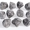 Natural Irregular Gray Stones And Wood Pieces For Decorative Projects