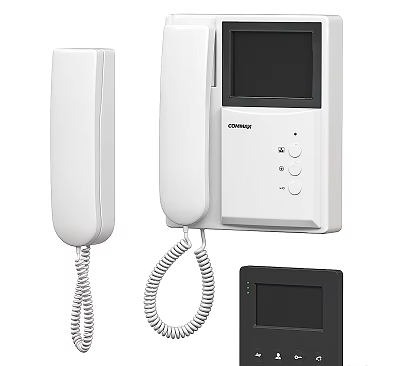 Home Intercom System With White Handset And Multiple Display Devices 3d model