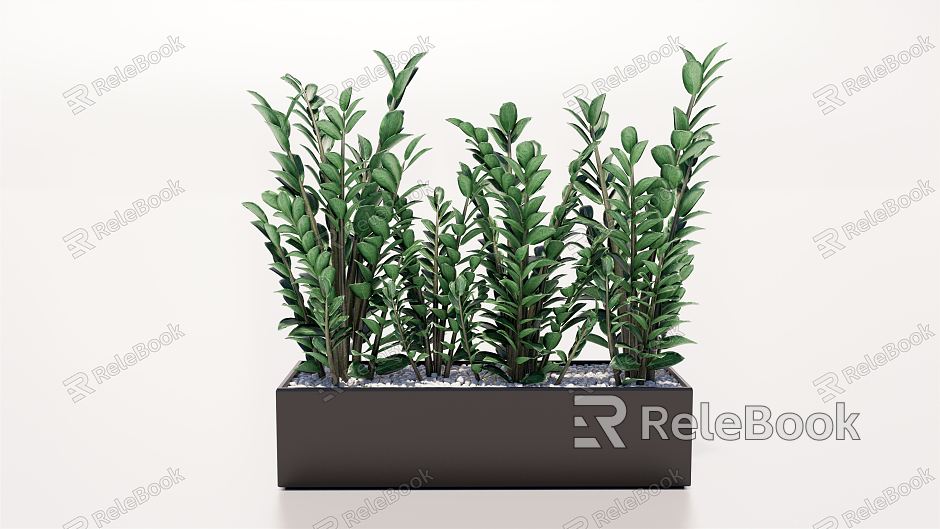 modern potted plant green plant potted plant model