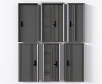 Modern security door entry door security door password door wooden door security door intelligent door lock 3d model
