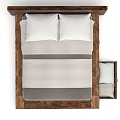 Modern Wooden Double Bed With Headboard And Drawer Storage Design