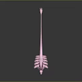 Pink Fantasy Creature Character With Spiked Back Wings And Long Tail