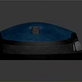 Blue Textured Computer Mouse With Scroll Wheel Ergonomic Design And Gray Base