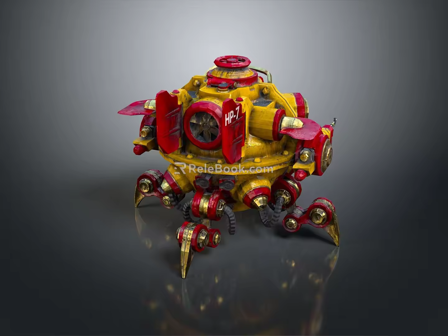 Robot Spider Robot Mecha Spider Science Fiction Spider Mechanical Spider Battery Spider Tower Defense 3d model