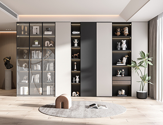 Modern bookcase 3d model