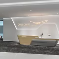 Modern Front Office Front Desk 3d model