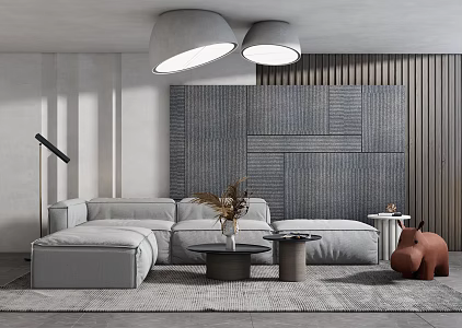 Modern sofa coffee table combination 3d model