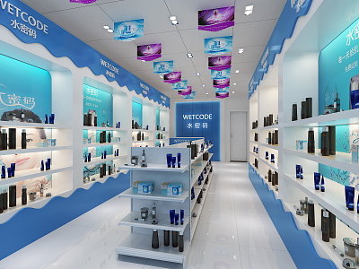 Modern Cosmetics Store 3d model